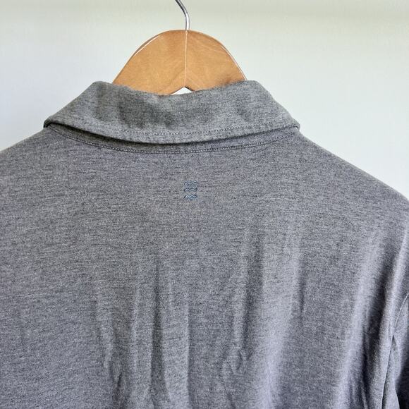Free Fly Polo Shirt Mens Large Performance Bamboo Gray Outdoors Active Fishing - Picture 5 of 8